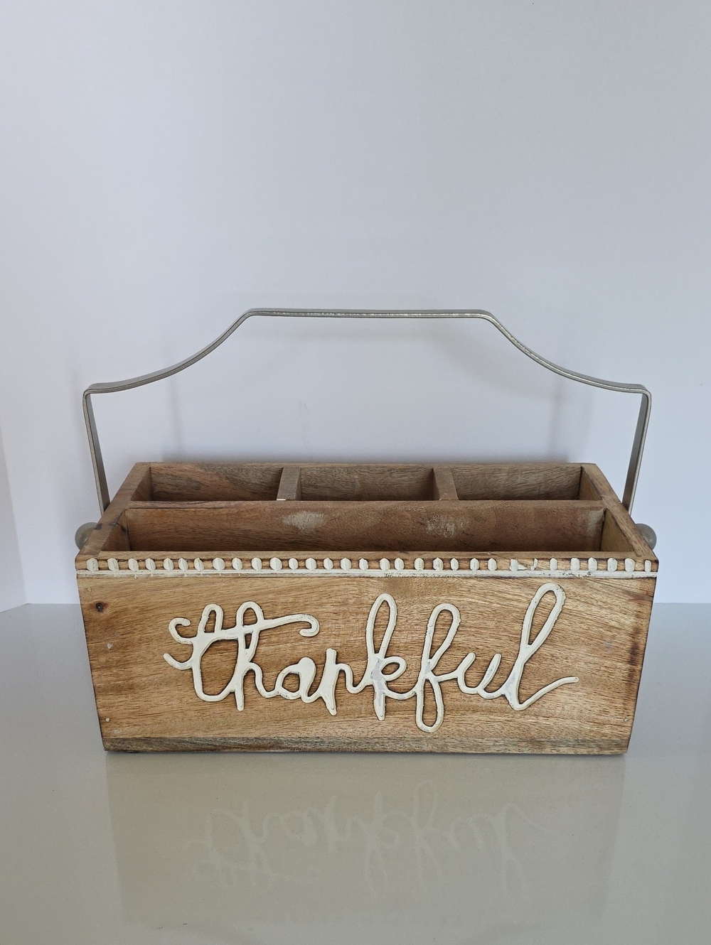 Pier 1 FARM HOUSE WOODEN UTENSIL HOLDER